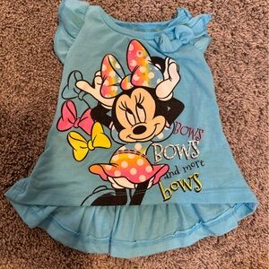 Blue Disney Minnie Mouse bows 12 month Girls shirt